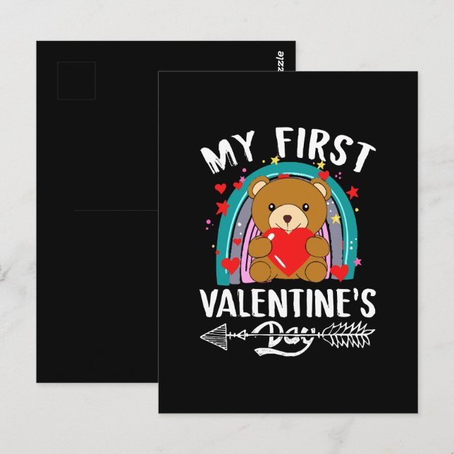 mein erster Valentinstag Postkarte (Vorne/Hinten)