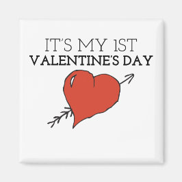 Mein erster Valentinstag Valentinstag Doodle Val Magnet