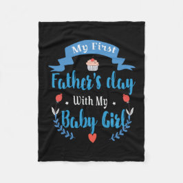 Mein erster Vatertag mit meinem kleinen Mädchen Fleecedecke