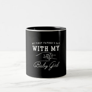 Mein erster Vatertag mit meiner neugeborenen Baby Zweifarbige Tasse