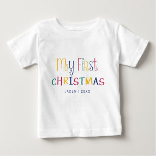 Mein erster Weihnachts-Custom Baby Holiday farbenf Baby T-shirt