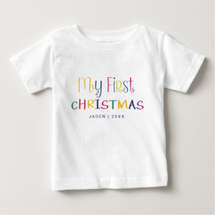 Mein erster Weihnachts-Custom Baby Holiday farbenf T-shirt