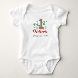 Mein erster Weihnachts-Individuelle Name Baby Body Strampler
