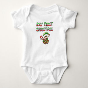 Mein erster Weihnachts-Little Elf Baby Strampler