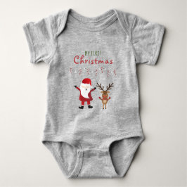Mein erster Weihnachts-Weihnachtsmann Reindeer Baby Strampler