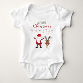 Mein erster Weihnachts-Weihnachtsmann Reindeer Baby Strampler