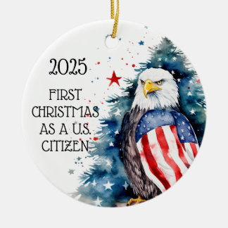 Mein erster WeihnachtsAdler von US-Bürgern Keramik Ornament
