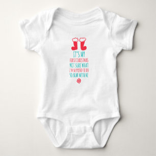Mein erster WeihnachtsBaby Jersey Bodysuit Baby Strampler