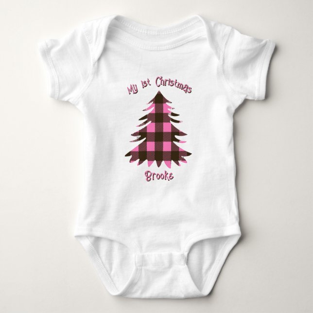 Mein erster Weihnachtsname Baby Baby Strampler (Vorderseite)