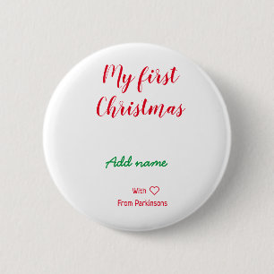 Mein erster Weihnachtsname Familienname mit Liebe Button