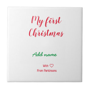 Mein erster Weihnachtsname Familienname mit Liebe Fliese