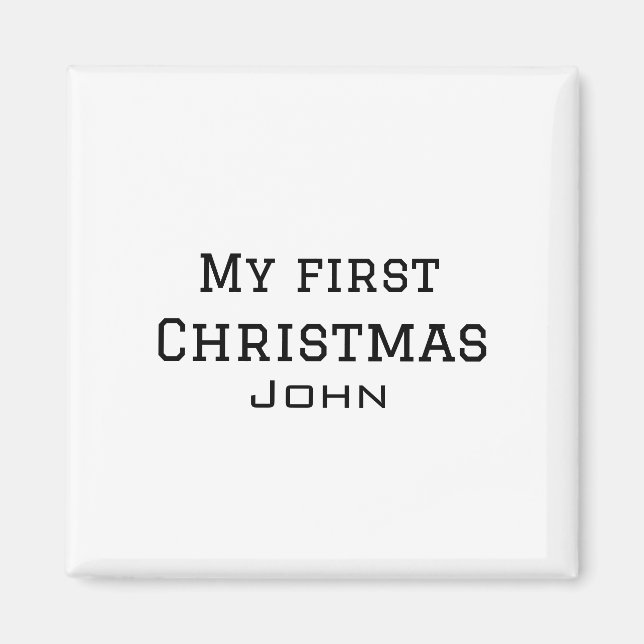 Mein erster Weihnachtsnamen männlichen Text simuli Magnet (Vorne)