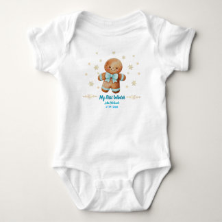 Mein Erster Winter Gingerbread Mann Custom Baby Strampler