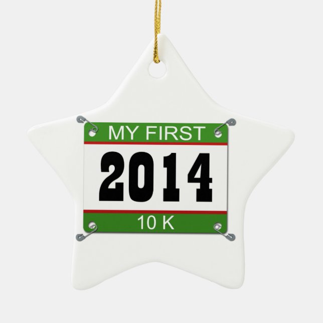 Mein erstes 10K - 2014 Keramik Ornament (Vorne)