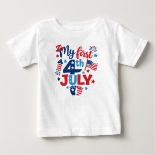 Mein erstes 4. Juli Baby   Süßes Patriotisches T-shirt