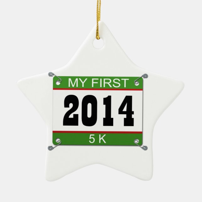 Mein erstes 5K - 2014 Keramikornament (Vorne)