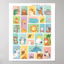 Mein erstes Alphabet ABC Animals Poster