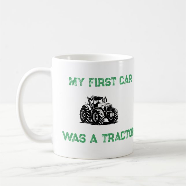 Mein erstes Auto war ein lustiger Traktor Farm Bec Kaffeetasse (Links)