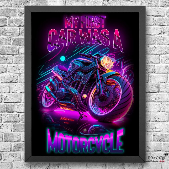 Mein erstes Auto war ein Motorrad | Radnebel Poster (Von Creator hochgeladen)