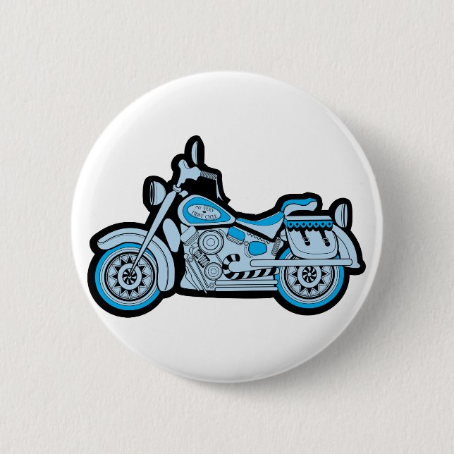 Mein erstes blaues Motorrad Button (Vorderseite)