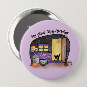 Mein erstes Camp-O-Ween Halloween-Camping Button