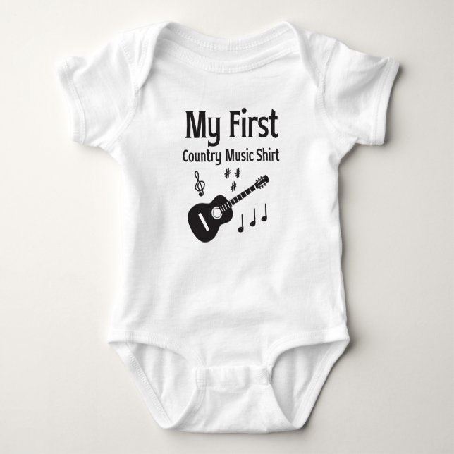 Mein erstes Country Music Shirt Baby Bodysuit (Vorderseite)