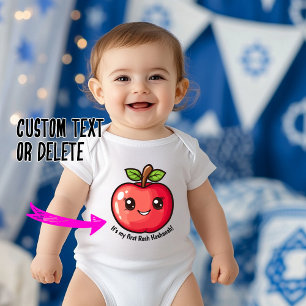🍎 Mein erstes Ever Rosh Hashanah mit benutzerdefi Baby Strampler