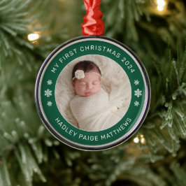 Mein erstes Foto für Personalisiertes Baby zu Weih Ornament Aus Metall