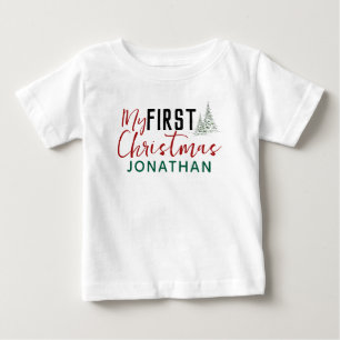 Mein erstes Foto für Weihnachten personifizieren Baby T-shirt