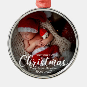 Mein erstes frohes kleines Weihnachten Neugeborene Ornament Aus Metall