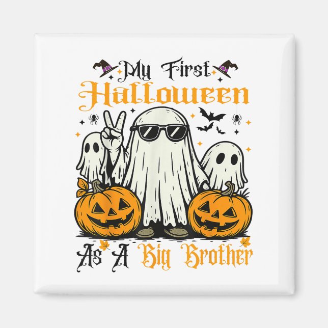Mein erstes Halloween als großer Bruder Ghost Pump Magnet (Vorne)