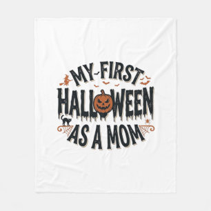 Mein erstes Halloween als Mama Vintage-Halloween-D Fleecedecke
