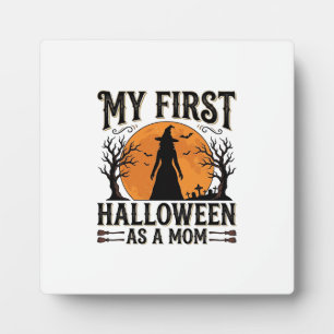 Mein erstes Halloween als Mama Vintage-Halloween-D Fotoplatte