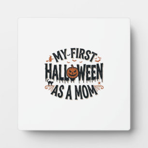 Mein erstes Halloween als Mama Vintage-Halloween-D Fotoplatte