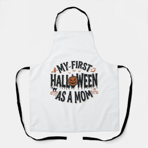 Mein erstes Halloween als Mama Vintage-Halloween-D Schürze