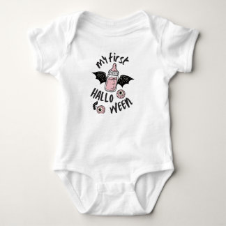 Mein erstes Halloween Baby-Body rosa spooky Baby Strampler