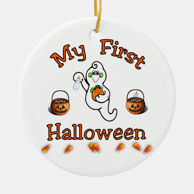 Mein erstes Halloween Keramikornament (Vorne)