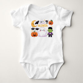 Mein erstes Halloween mit Ghost Monster und Pumpki Baby Strampler