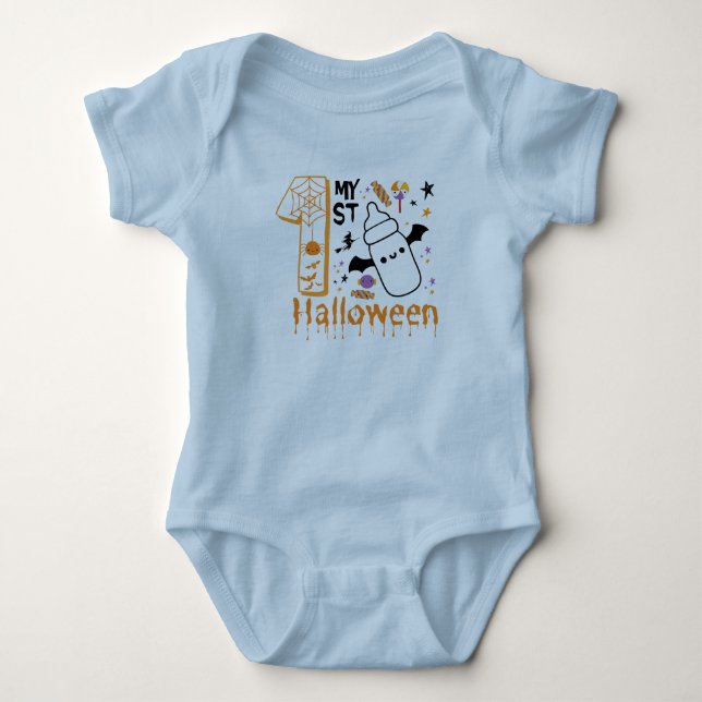 Mein erstes Halloween Niedlich Funny Baby Strampler (Vorderseite)