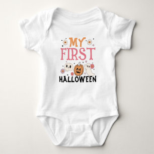 Mein erstes Halloween Niedlich Pumpkin Ghost Groov Baby Strampler