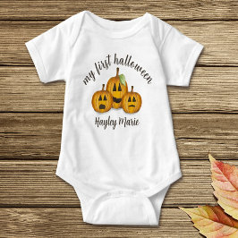 Mein erstes Halloween Niedlicher Pumpkin Jack O'la Baby Strampler