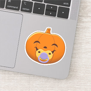 Mein erstes Halloween Schnuller Kürbis Aufkleber