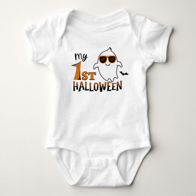 Mein erstes Halloween-Shirt | Baby Halloween T - S Strampler (Vorderseite)