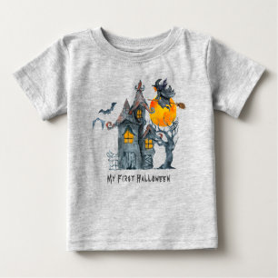 Mein erstes Halloween - Spuk Haus, Bat, Hexe Baby T-shirt