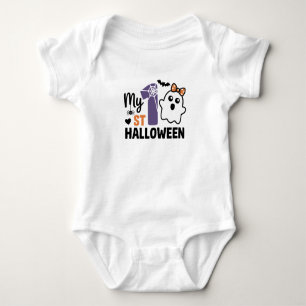 Mein erstes Halloween Süßes Mädchen Gespenst Baby Strampler
