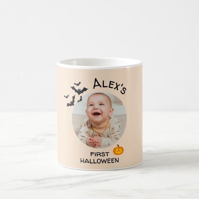 Mein erstes Halloween-Tasse Custom Foto Pumpkin &  Kaffeetasse (Mittel)