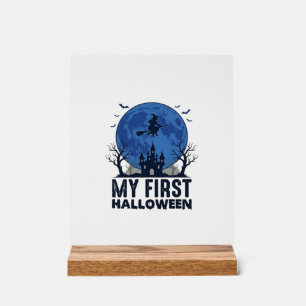 Mein erstes Halloween Vintage Gravur Kinder Design Acrylschild