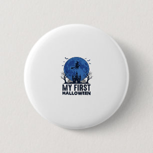 Mein erstes Halloween Vintage Gravur Kinder Design Button