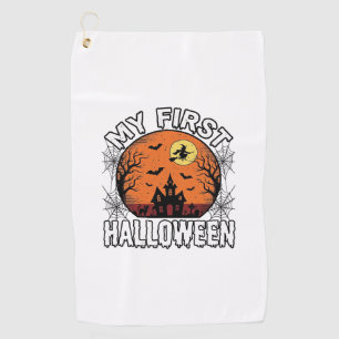 Mein erstes Halloween Vintage-T-Shirt-Design für K Golfhandtuch