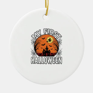 Mein erstes Halloween Vintage T-Shirt-Design für K Keramik Ornament